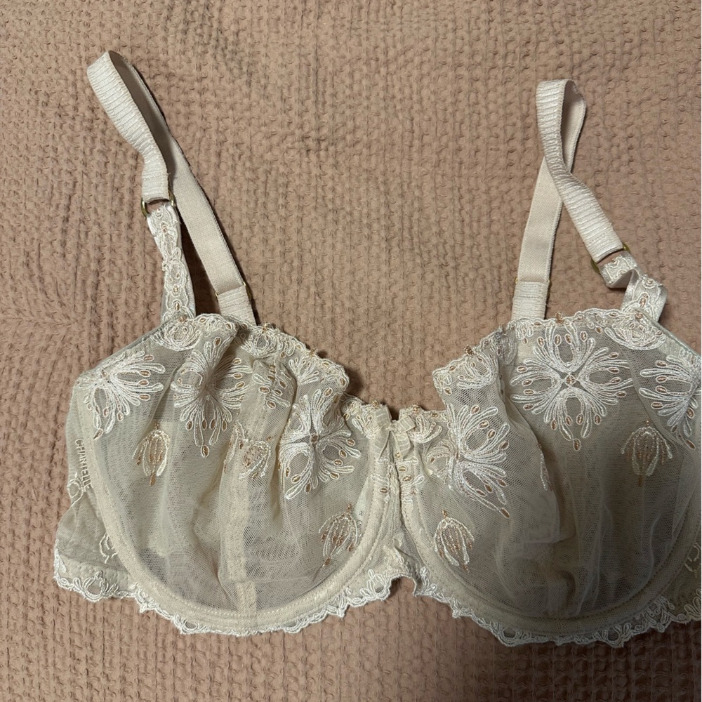 Champs Elysées Lace Unlined Demi Bra Nude 36DDD
